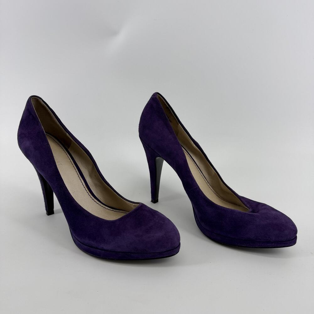 Nine West Shoes Womens 8.5M Purple Suede Almond Toe Stiletto Whimsigoth NWROCHA